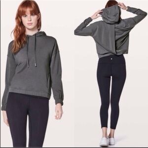 lululemon Twisted & Tucked Pullovet Hoodie Dark Shadow Sz 6
